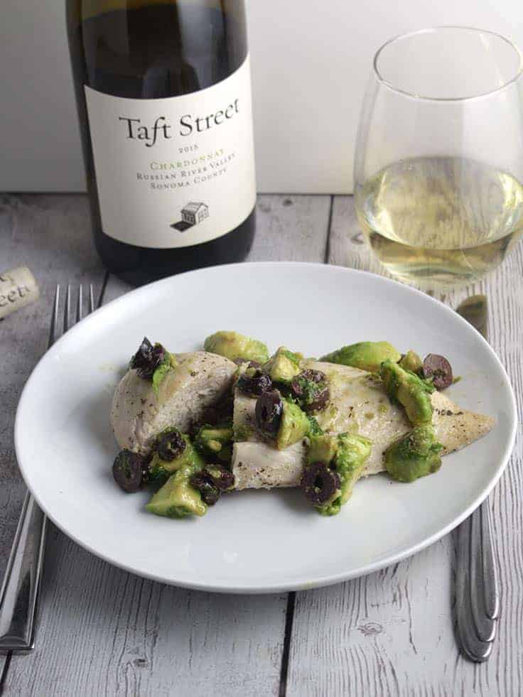 Taft Street Chardonnay pairs nicely with avocado chicken. #winepairing #Chardonnay 