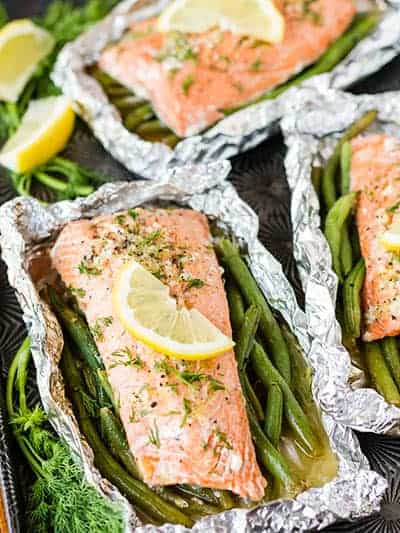 Grilled Salmon in Foil