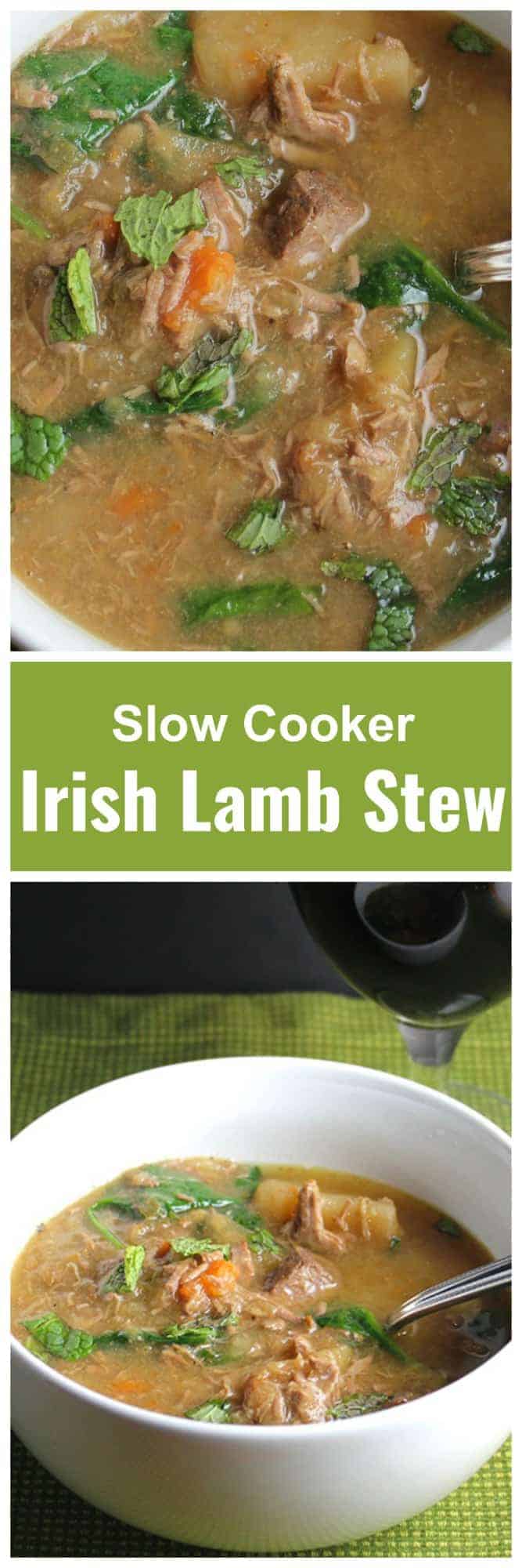 closeup photo of Irish lamb stew.