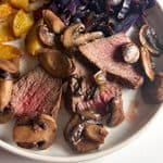 london broil steak with mushrooms