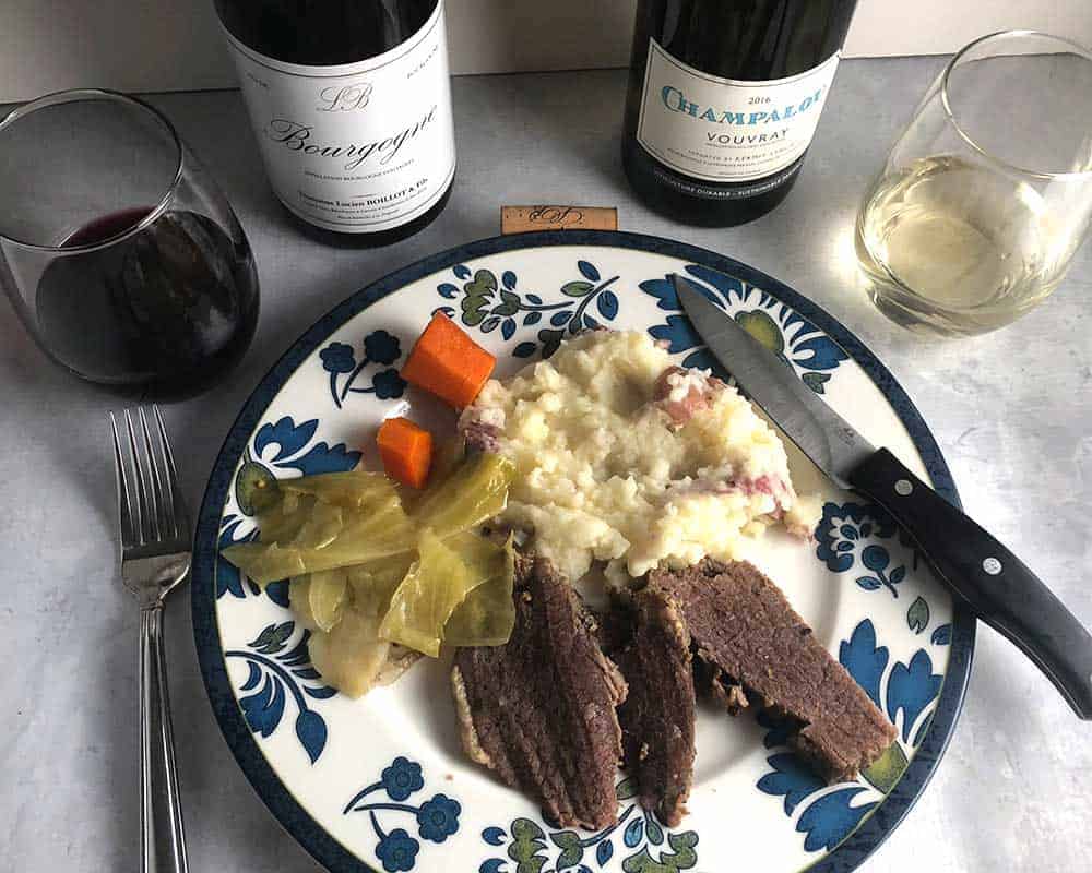 wine with corned beef and cabbage.