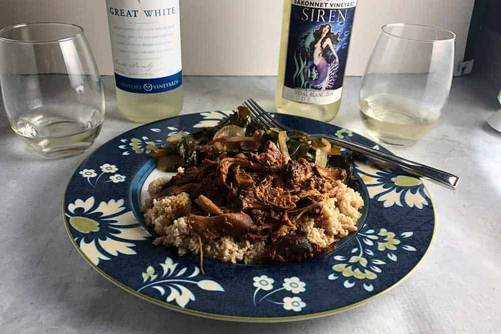 slow cooker chicken with wines from Rhode Island.