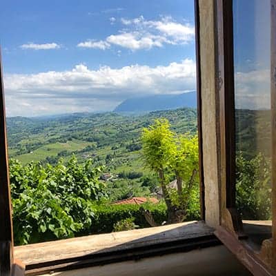 view from the window at Castello di Semivicoli