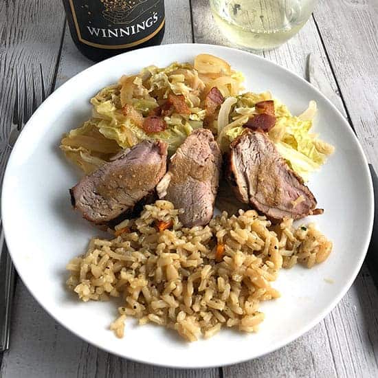 pork tenderloin with cabbage