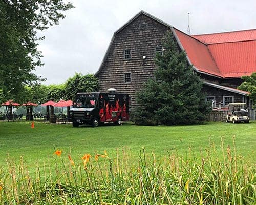 wine making barn at Westport Rivers Winery.