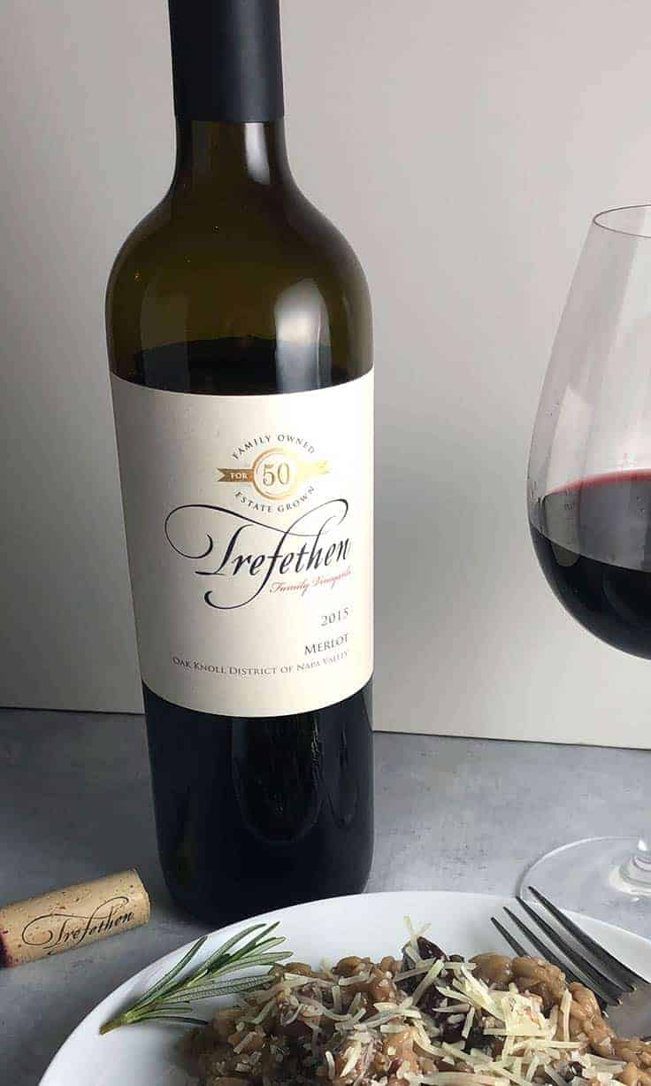 The 2015 Trefethen Merlot is an excellent, full-bodied Napa wine. #MerlotMe #wine