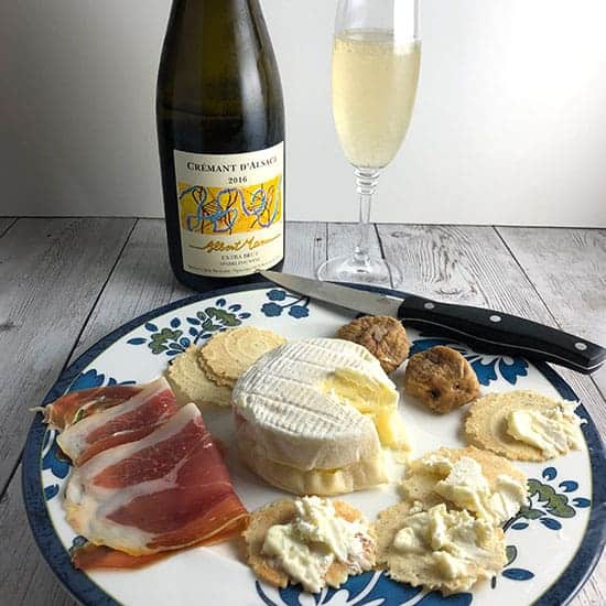 Albert Mann Crémant d'Alsace with food pairings.