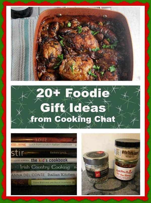 Collection of 20+ gift ideas for the foodies on your holiday shopping list -- cookbooks, kitchen tools and more! #foodies #ChristmasGifts