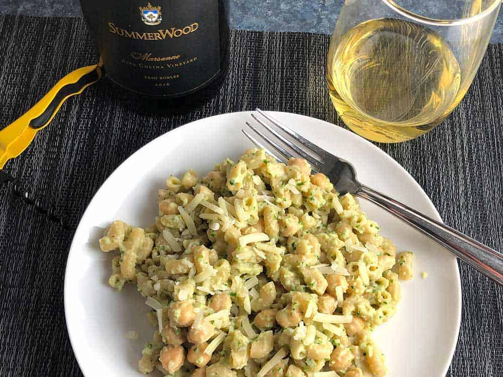 Summerwood Marsanne from Paso Robles is an excellent pairing for Creamy Cauliflower Pasta.