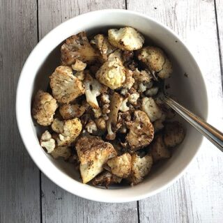 Indian Roasted Cauliflower in a bowl.