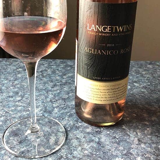 bottle of Langhe Twins Rosé of Aglianico