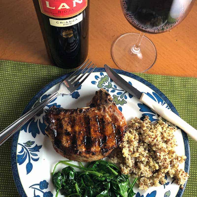 Lan Rioja with Paprika Pork Chops