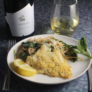 baked haddock with pasta and white wine