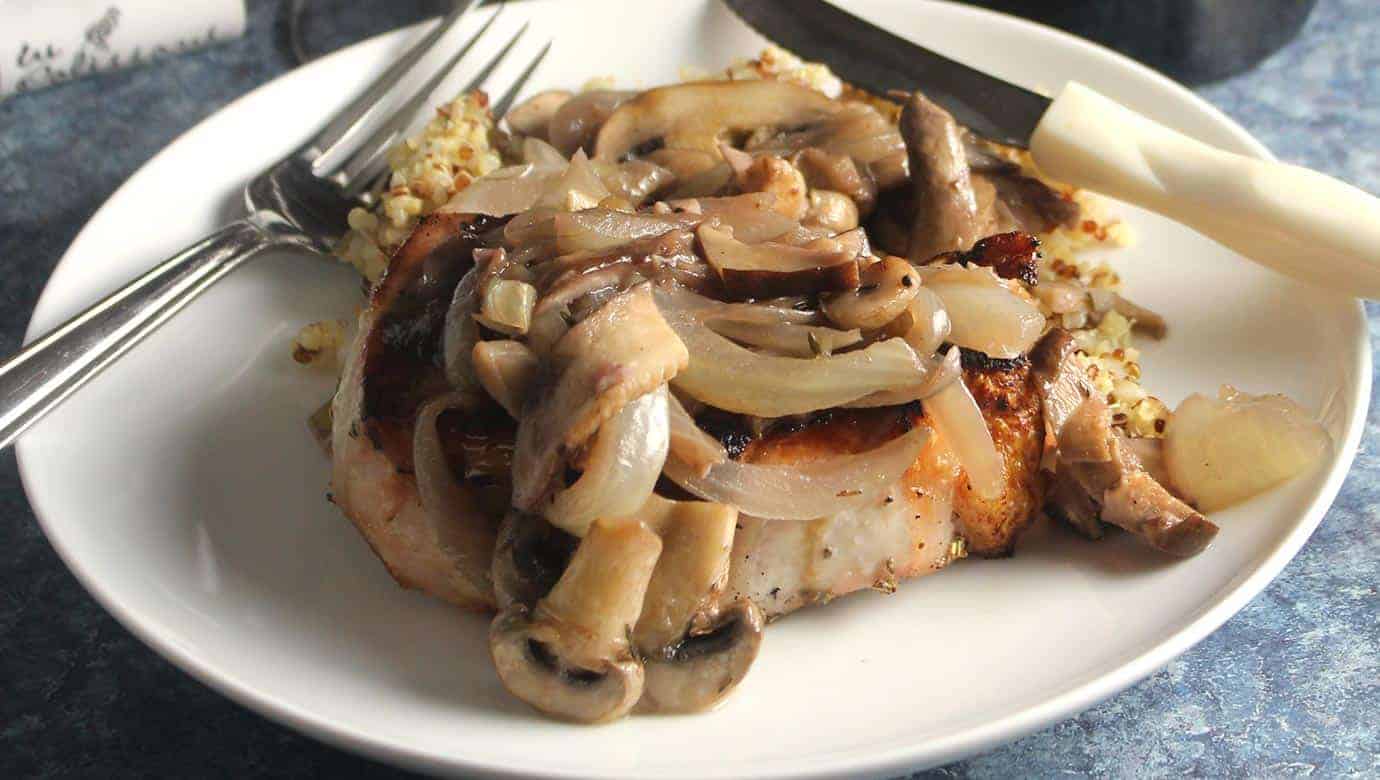 pork chops with garlic mushroom sauce