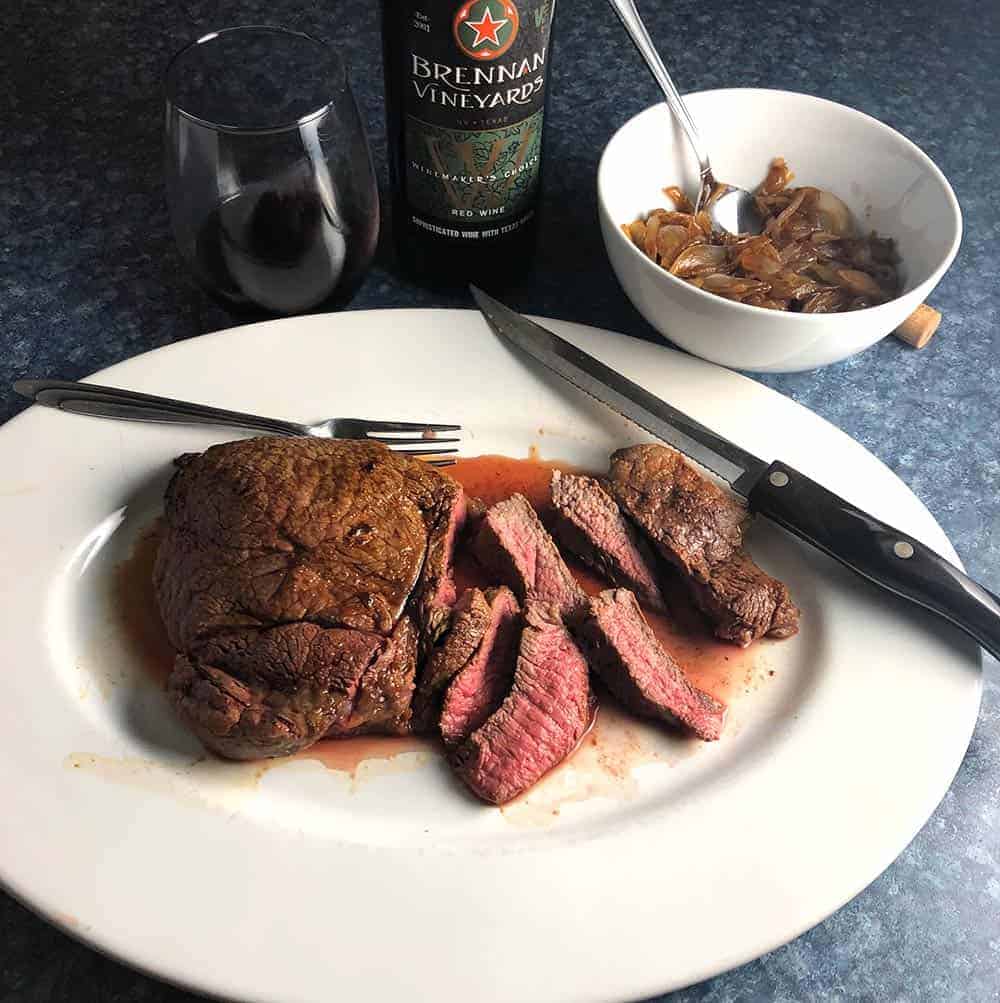 Oven Roasted Sirloin Steak With Onion Sauce And Texas Wine Winepw Cooking Chat