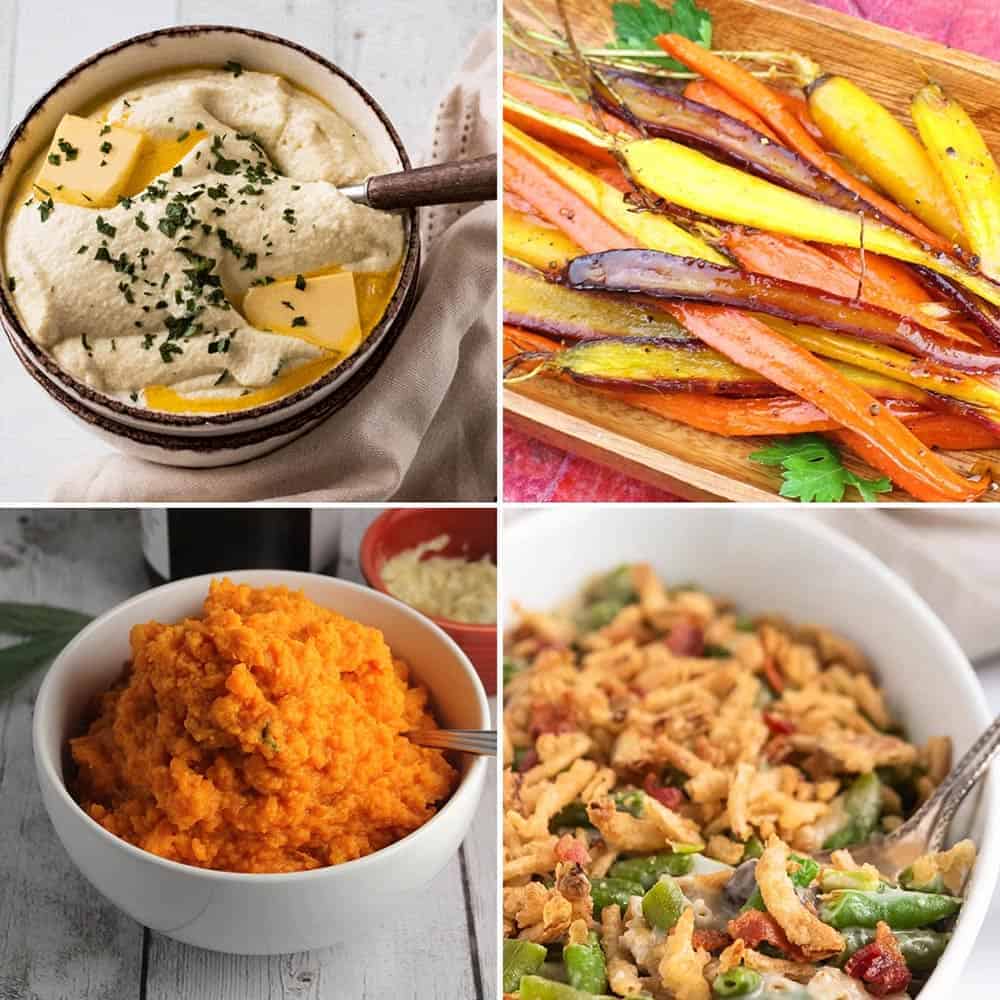 roundup of 23 creative Thanksgiving side dish recipes.