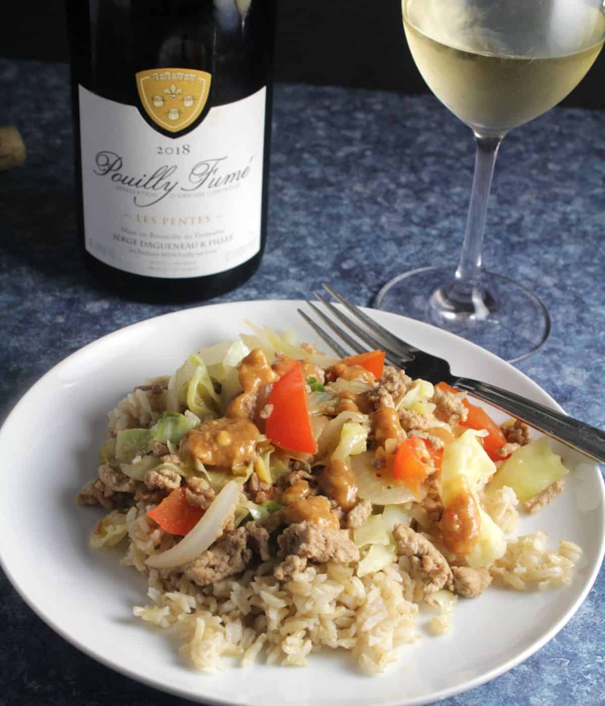 ground turkey and cabbage stir fry