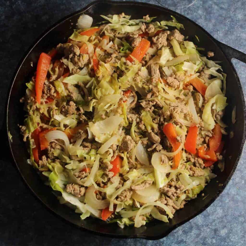 Ground Turkey Cabbage Skillet Recipe - Cooking Chat