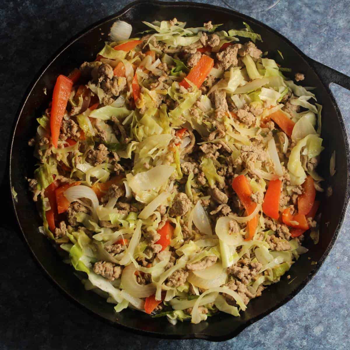 Turkey Cabbage Skillet Recipe with PouillyFumé Cooking Chat