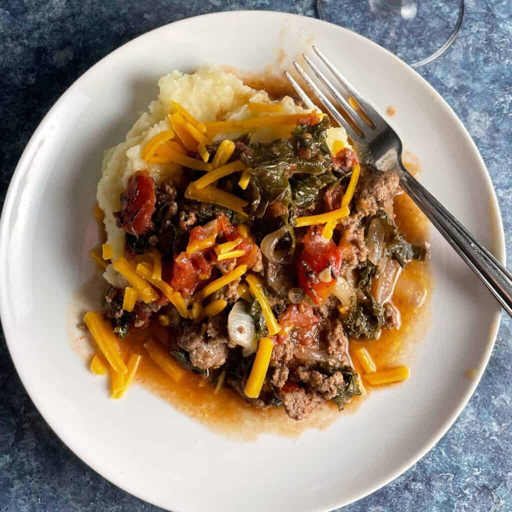 Ground Beef and Kale Recipe Cooking Chat