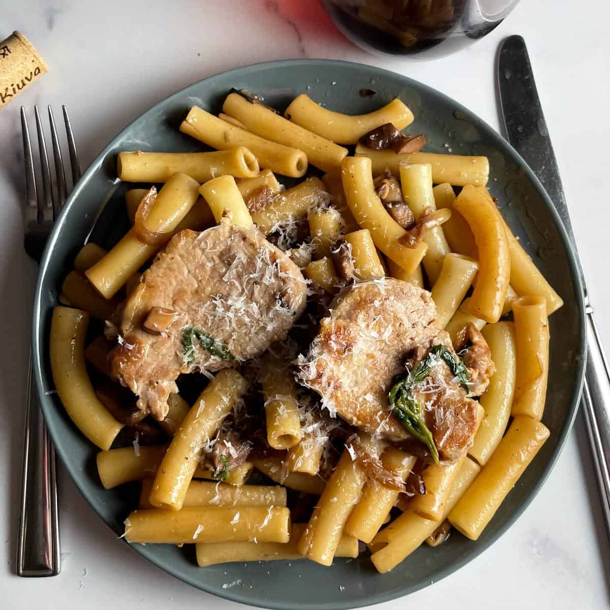 Pork Tenderloin Pasta Recipe with a New Italian Wine - Cooking Chat