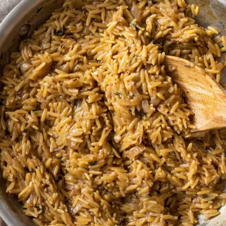 Image for Garlic Parmesan Orzo with Caramelized Shallots