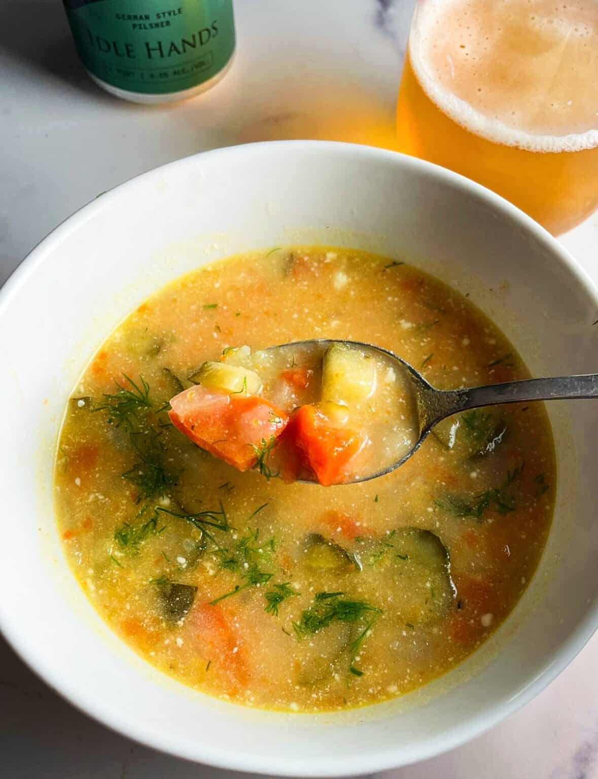 Polish Dill Pickle Soup - Cooking Chat