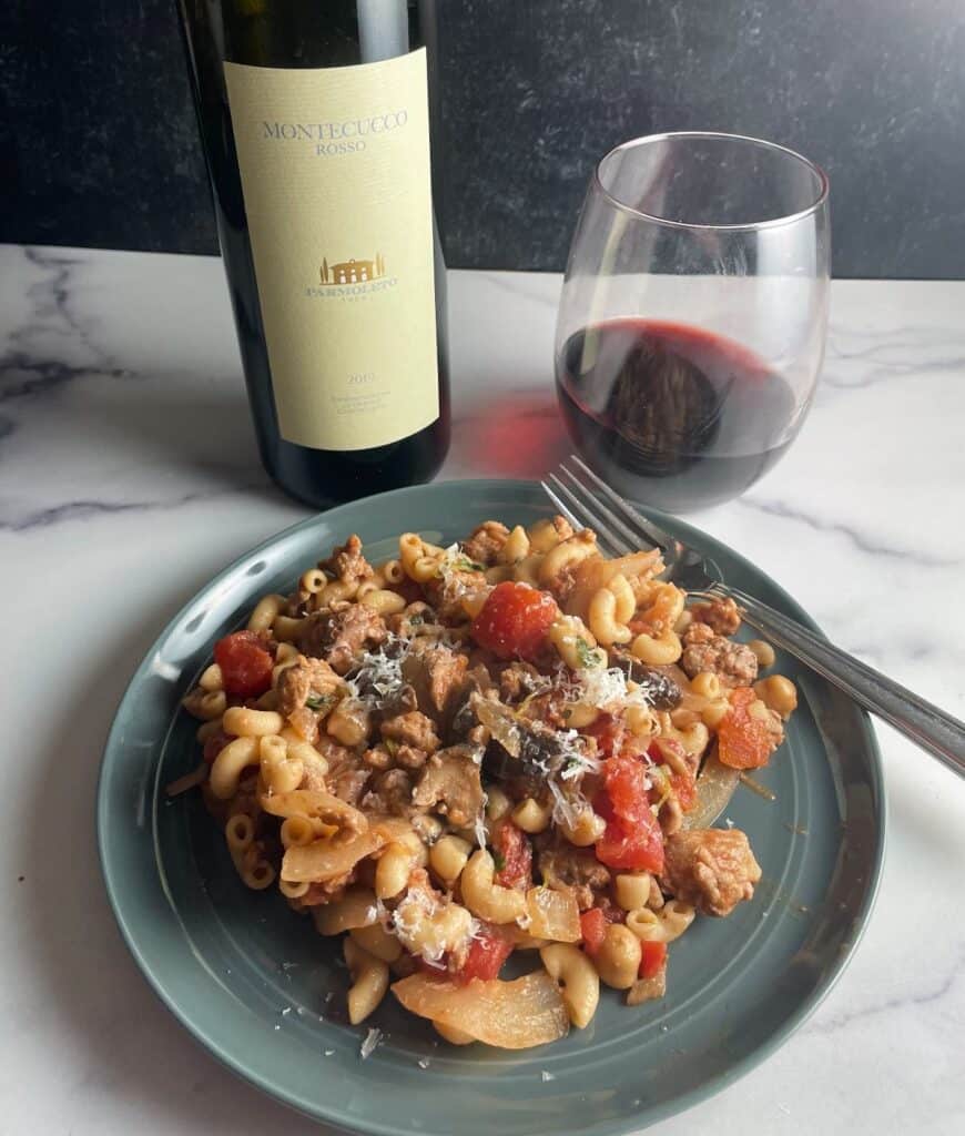 Ground Turkey Pasta Sauce with Mushrooms Cooking Chat