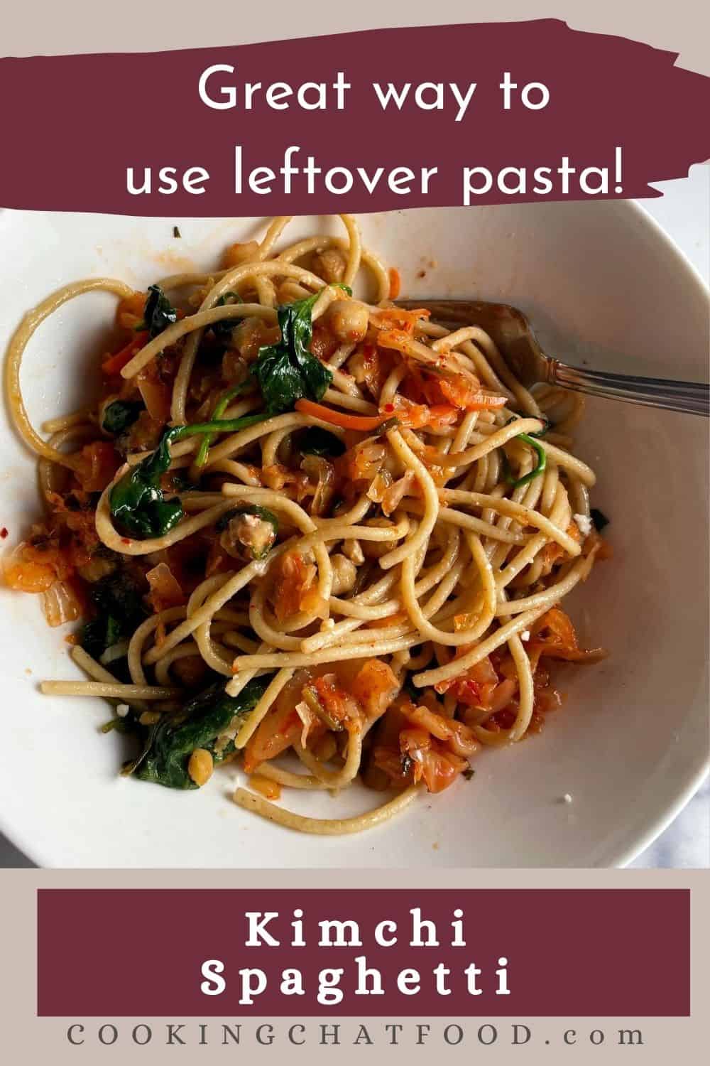 Looking for a delicious way to use leftover spaghetti? Try this super easy kimchi spaghetti recipe - healthy and full of flavor!