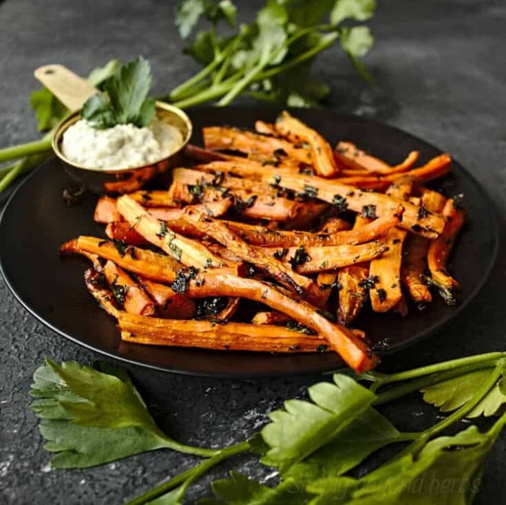 Image for Crispy Baked Carrot Fries {in Oven or Air Fryer}