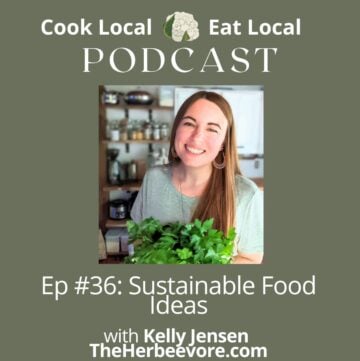 cover art for the Cook Local podcast with guest Kelly Jensen