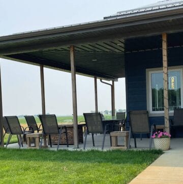 the outside of cornerpost winery in Huron, SD.