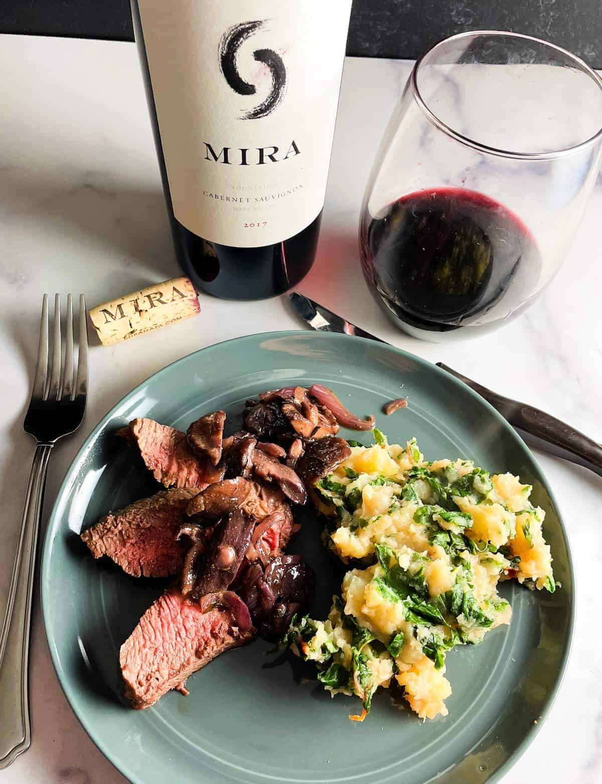 steak served with Cabernet Sauvignon.